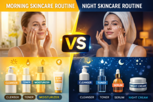 best skincare routine morning or night